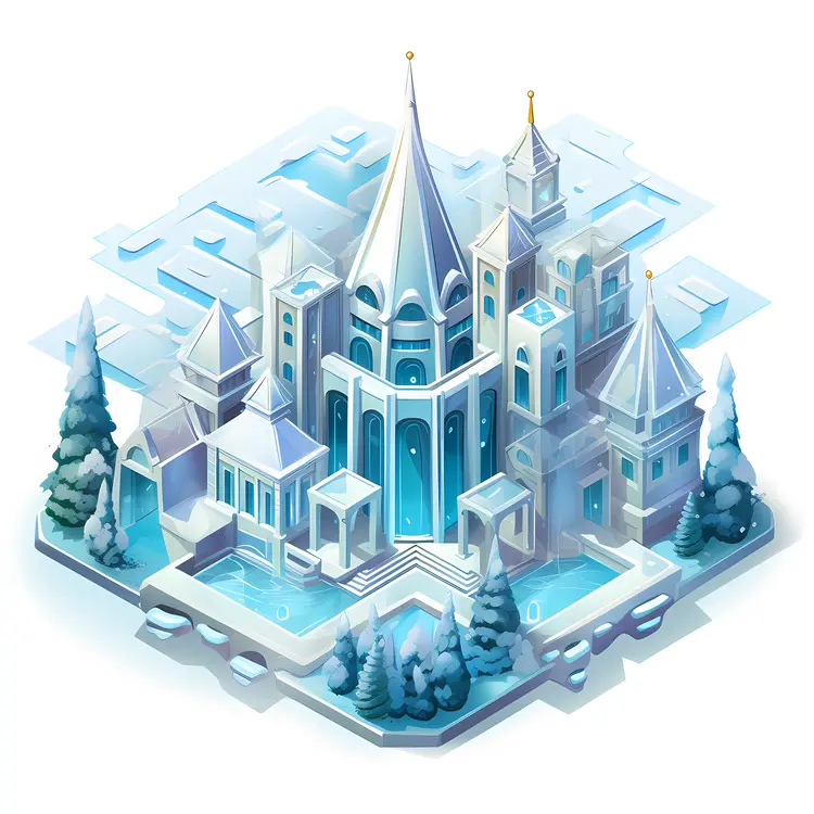 Charming Frozen Ice Castle