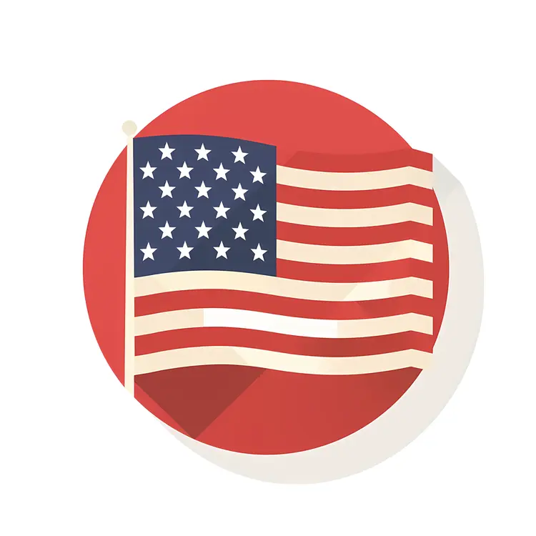 USA Flag in Circle