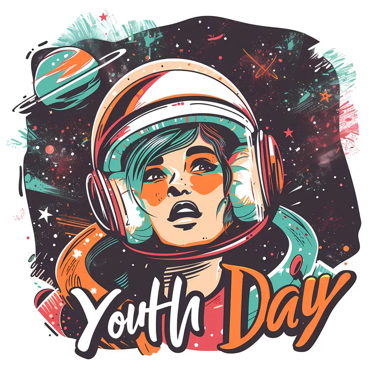 Youth Day Astronaut Illustration