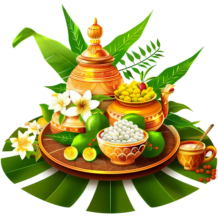 Traditional Food and Drink Arrangement
