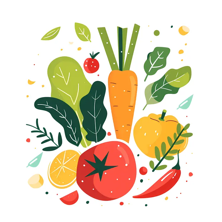 Colorful Vegetables Illustration