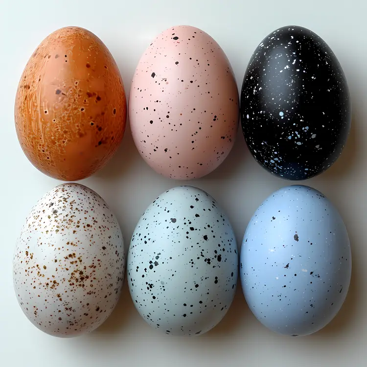 Variety of Speckled Decorative Eggs
