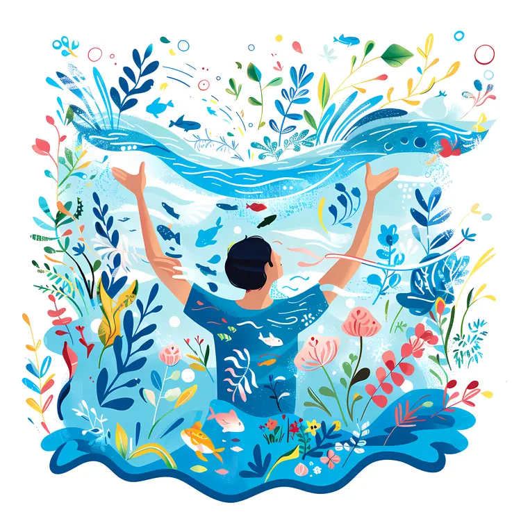 Man Embracing Nature