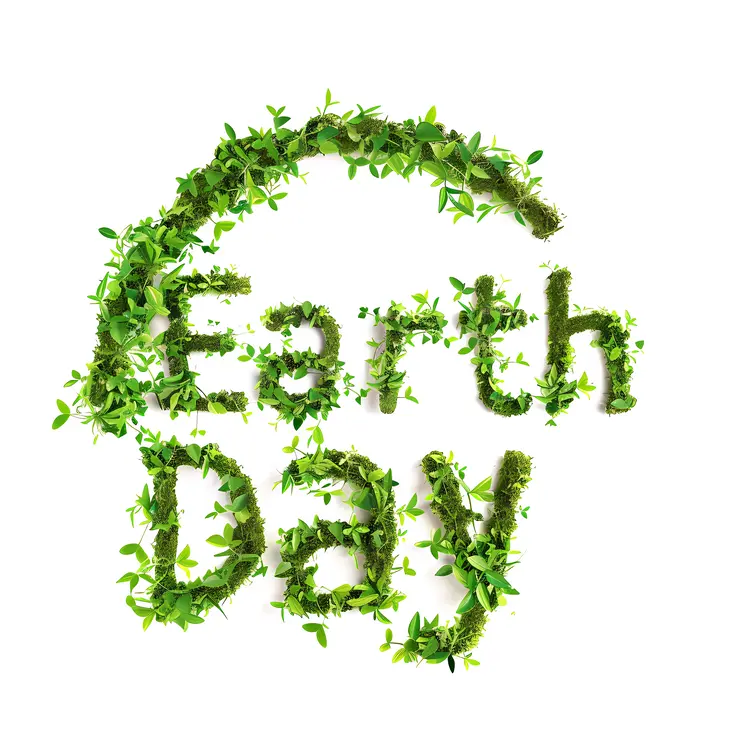 Earth Day with Green Leaves