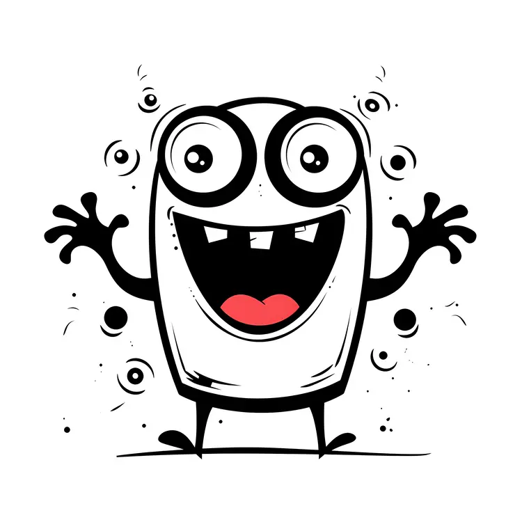 Happy Monster Cartoon