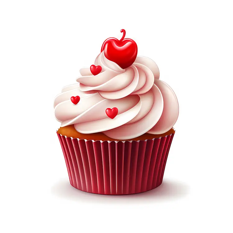 Cupcake with Heart Topping