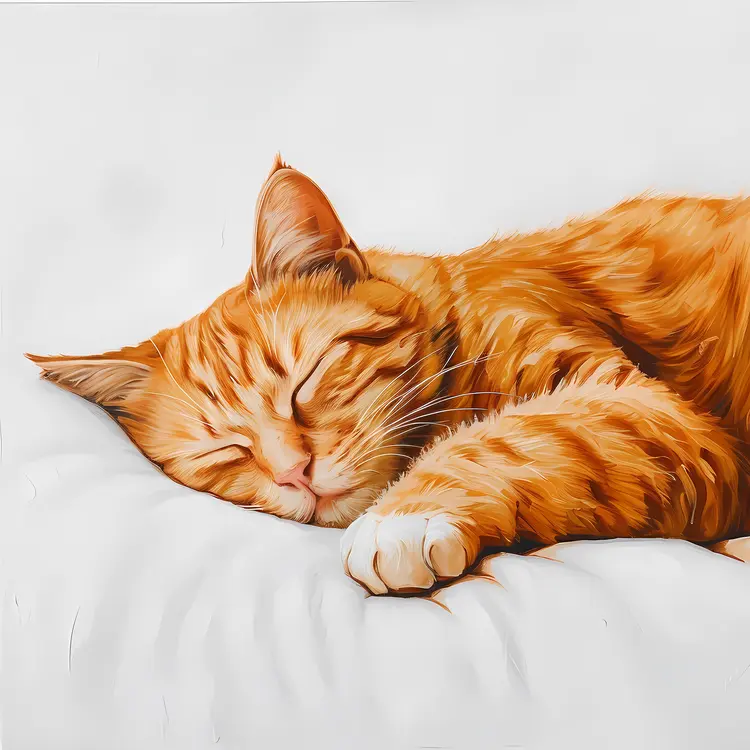 Cute Sleeping Cat Illustration
