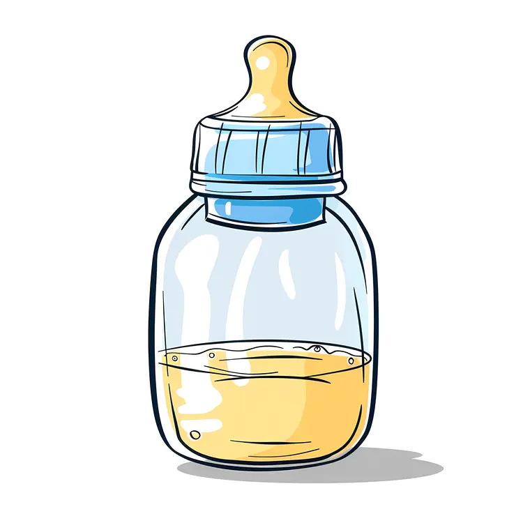 Baby Bottle with Yellow Cap