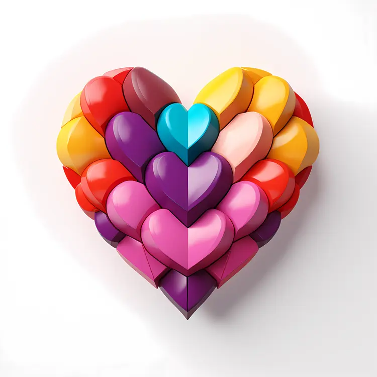 Colorful Patterned Heart