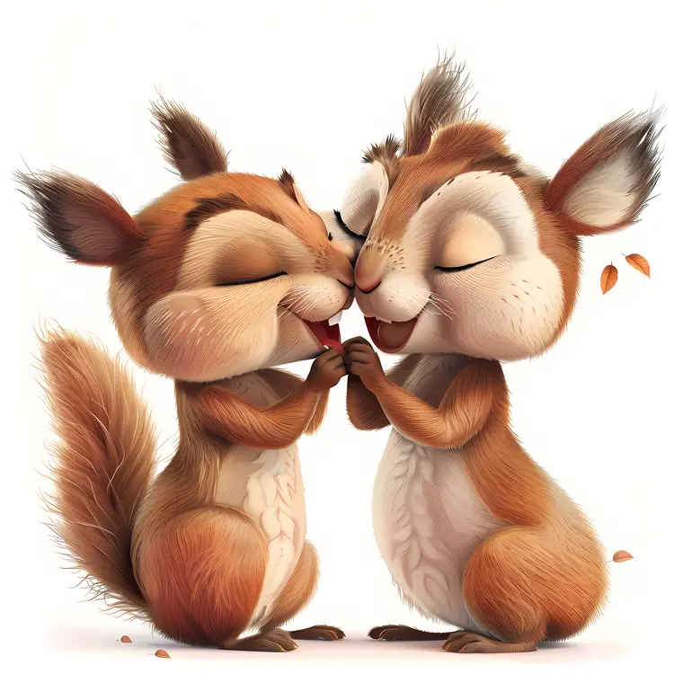Two Cute Chipmunks in Love