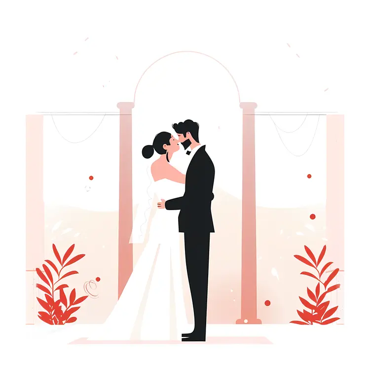 Bride and Groom at Wedding