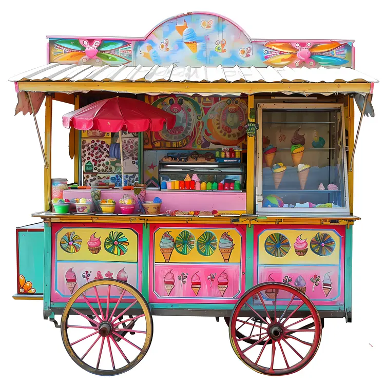 Vintage Ice Cream Cart