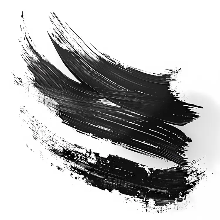 Expressive Black Brush Stroke