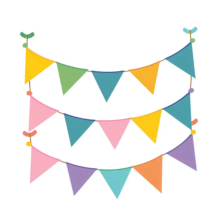 Colorful Bunting Flags for Festive Celebrations