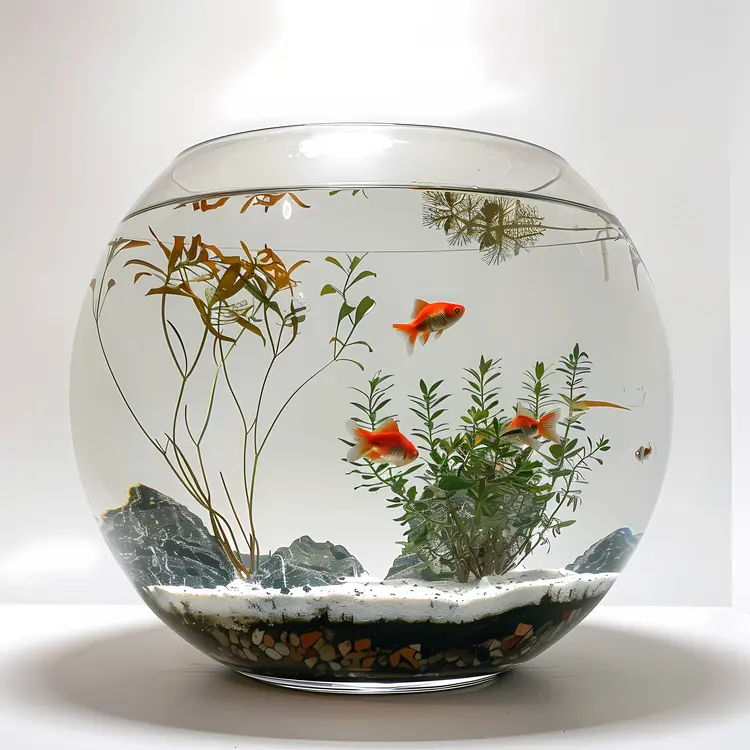 Simple Fish Bowl with Plants