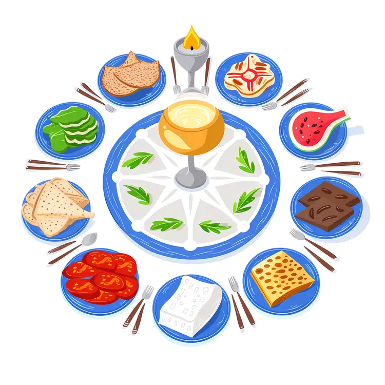Traditional Passover Seder Plate