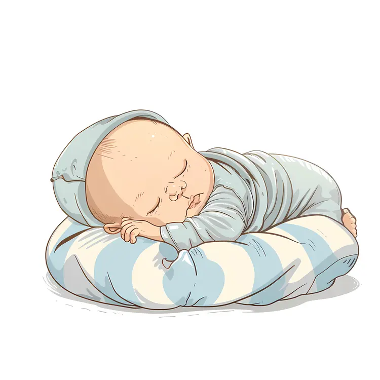 Adorable Sleeping Baby Illustration