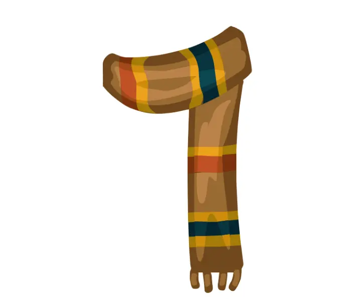 Cartoon Striped Scarf