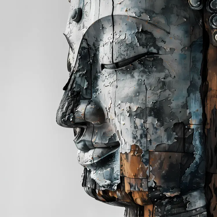 Rustic Buddha Profile in Meditation