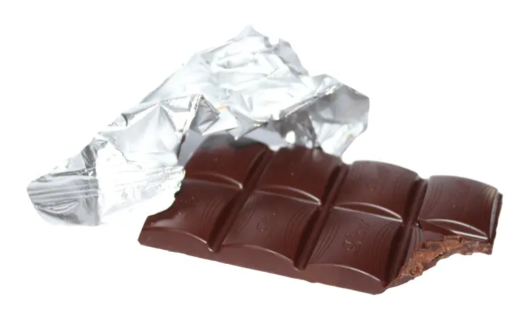 Chocolate Bar with Silver Wrapper