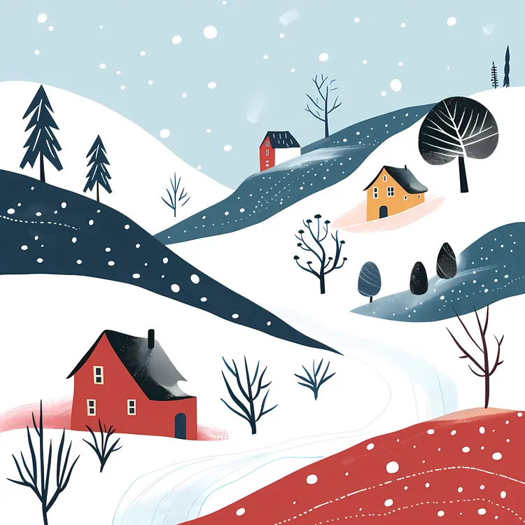 Winter Landscape with Houses