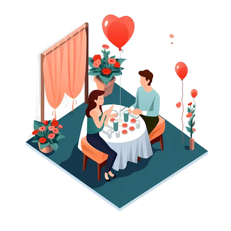 Couple Dining on a Romantic Date