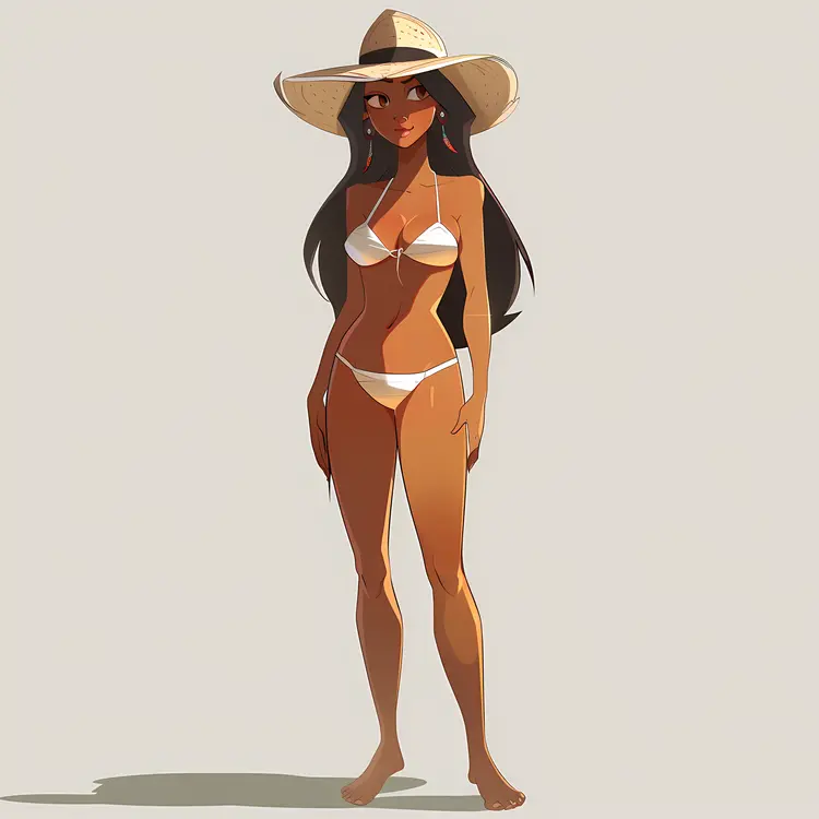 Illustration of Woman in Bikini