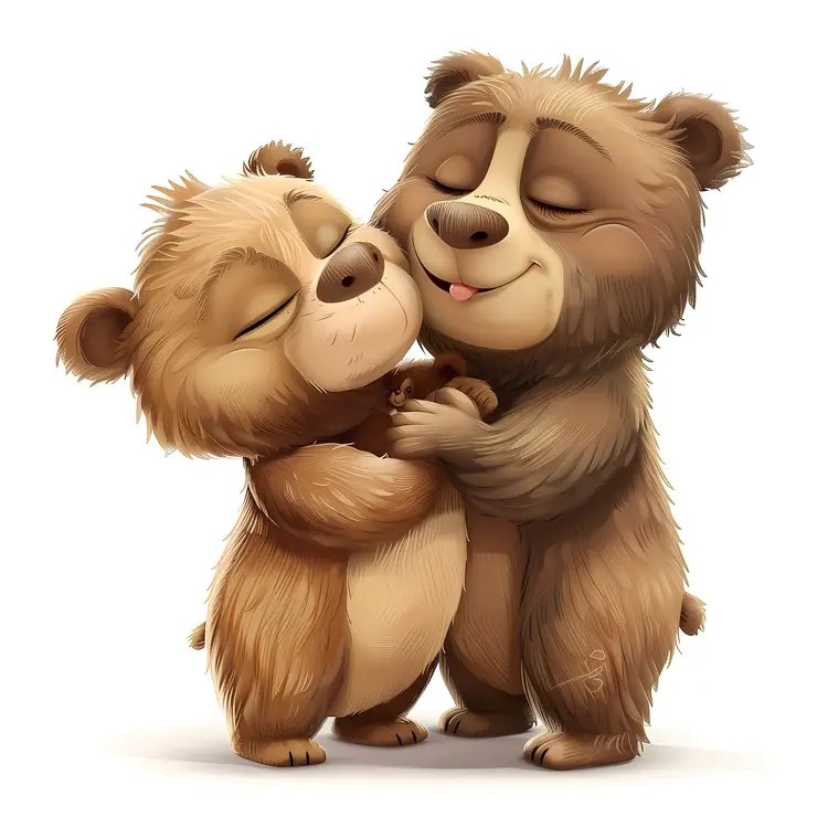 Cute Bears Hugging