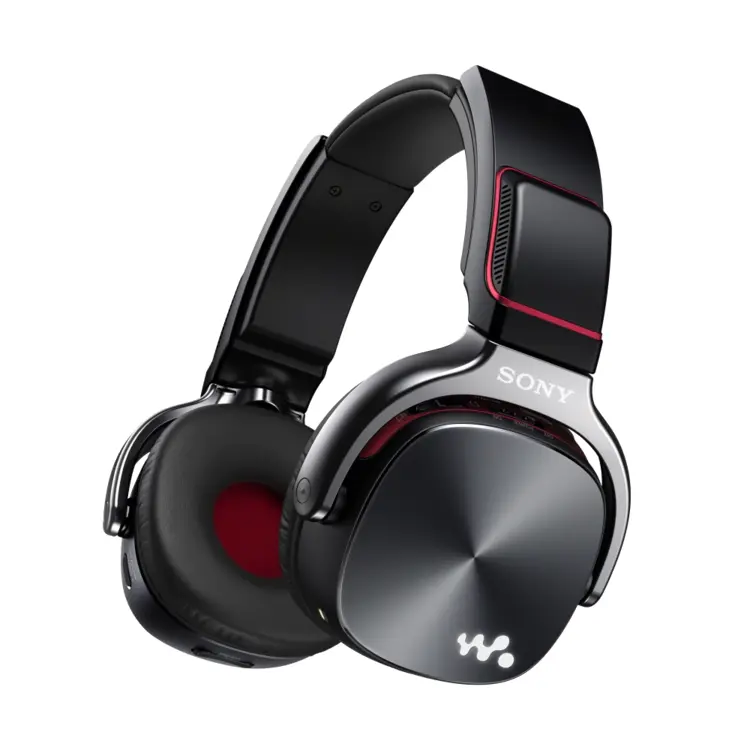 Black and Red Sony Over-ear Headphones