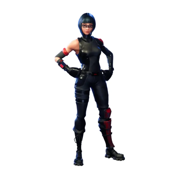 Female Character in Black Outfit