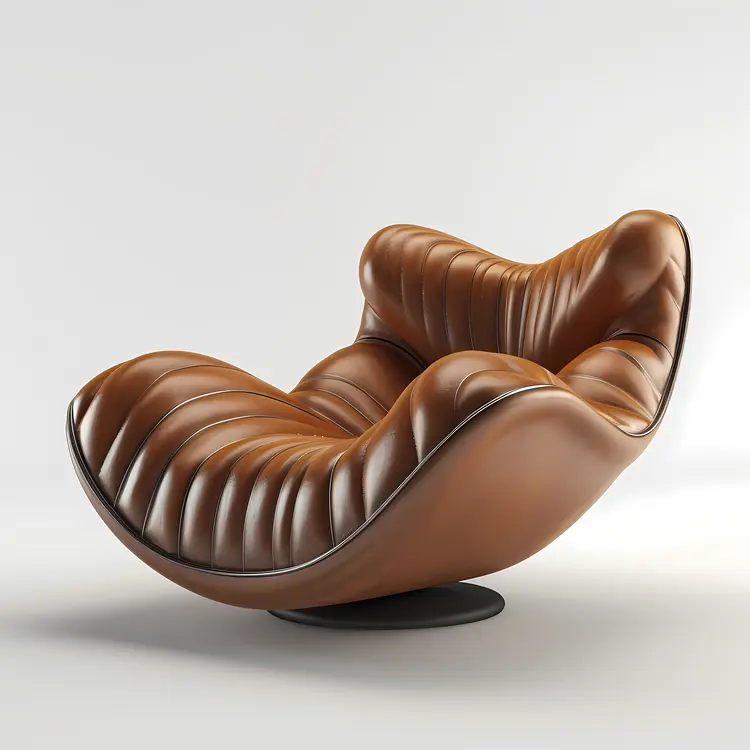 Brown Leather Lounge Chair