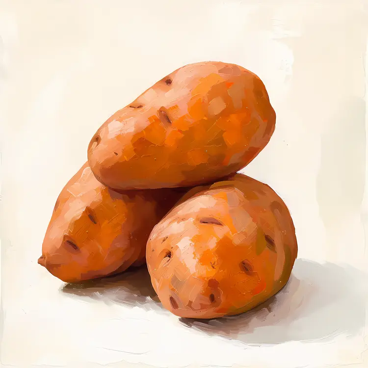 Orange Sweet Potatoes Illustration