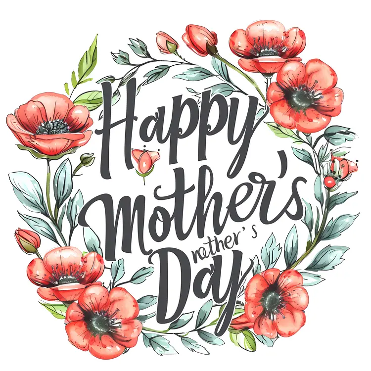 Happy Mother's Day Floral Wreath