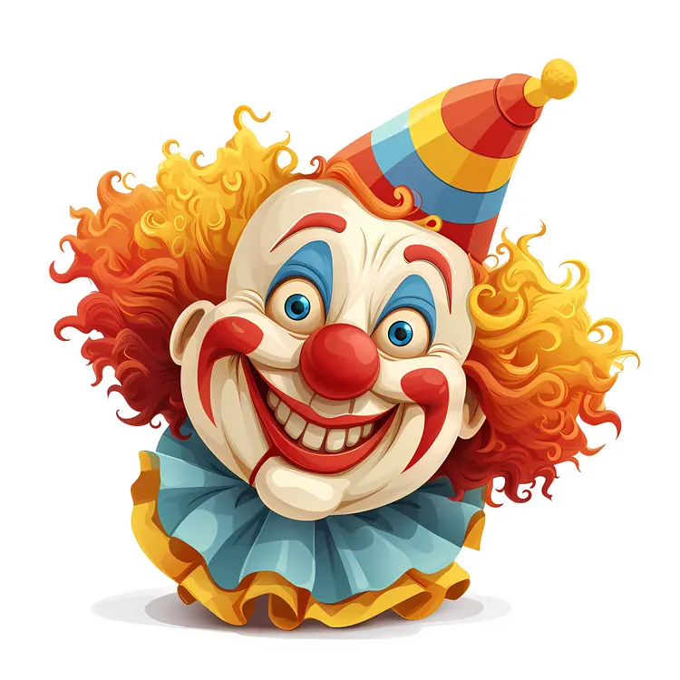 Jolly Clown with Party Hat