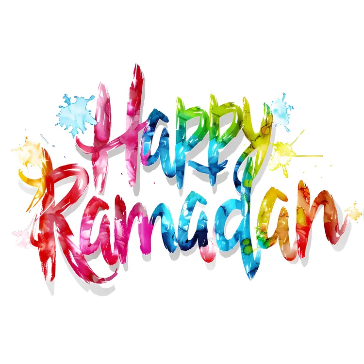 Vibrant Happy Ramadan Greeting