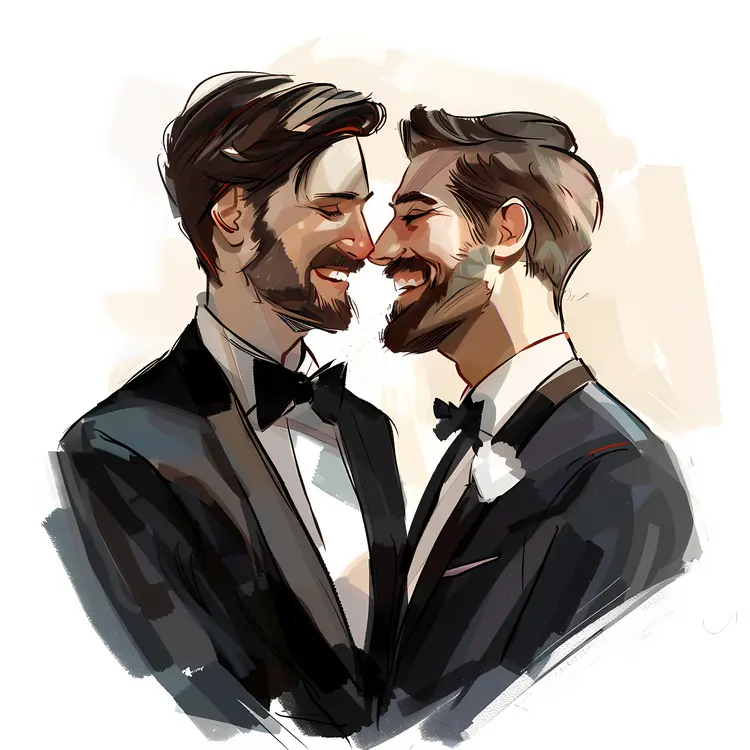 Groom in Tuxedo with Bouquet