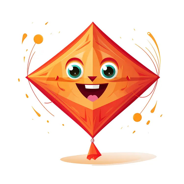 Smiling Orange Kite