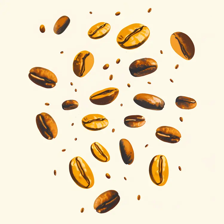 Golden Roasted Coffee Beans