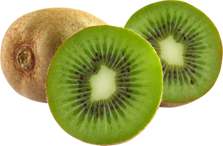 Whole and Sliced Kiwi