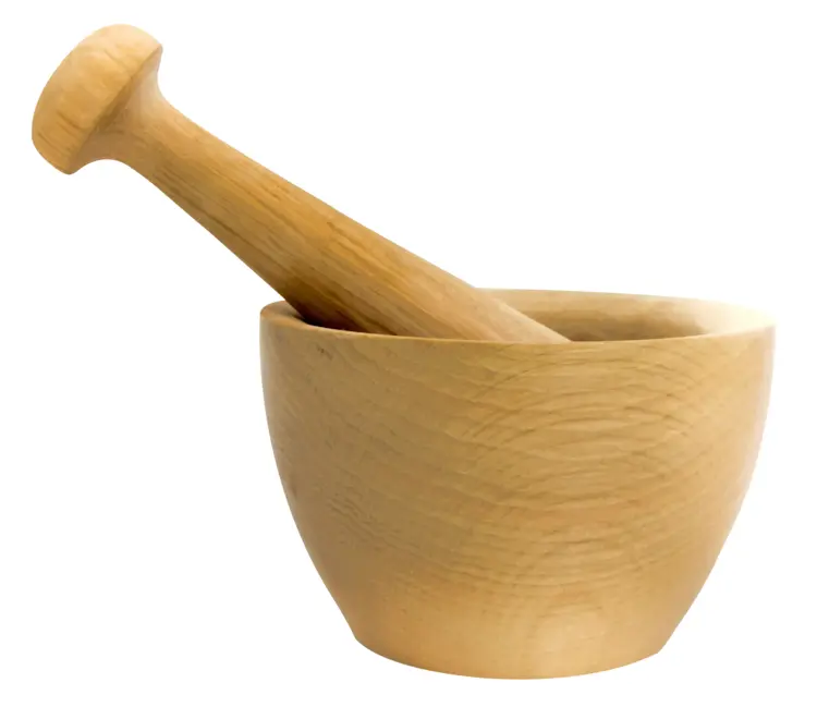 Wooden Mortar and Pestle