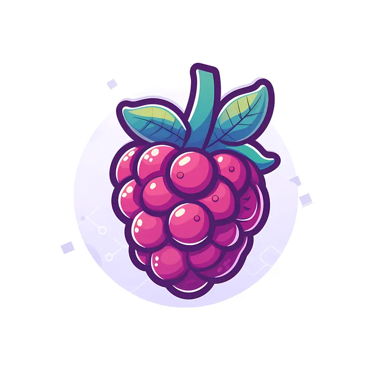 Cartoon Red Raspberry