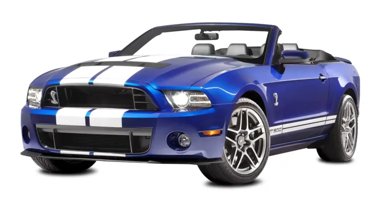 Blue Convertible Sports Car