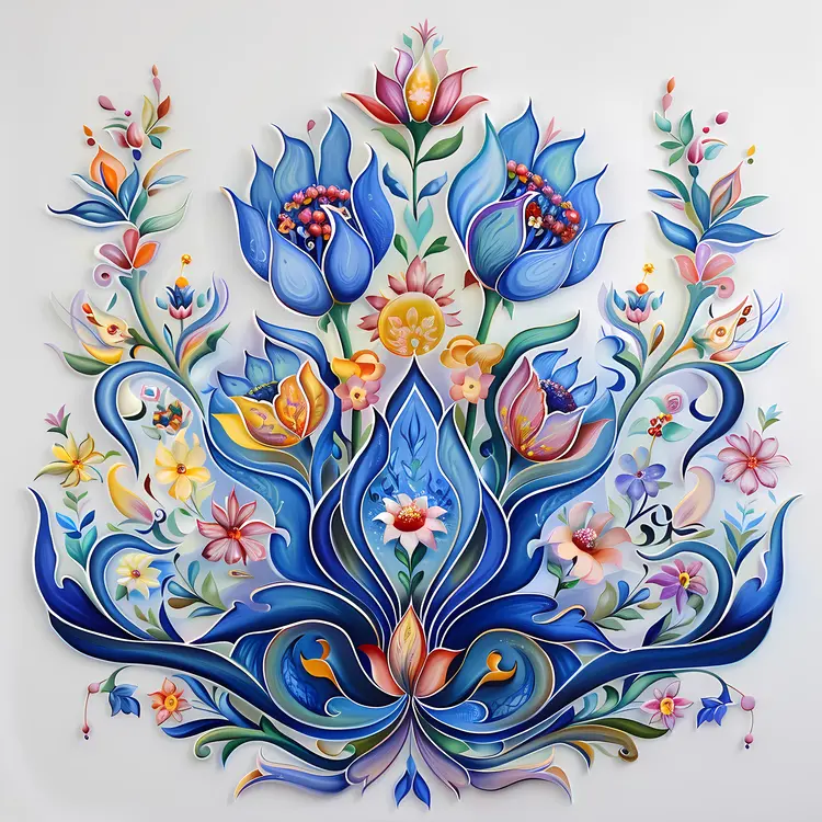 Colorful Intricate Floral Design