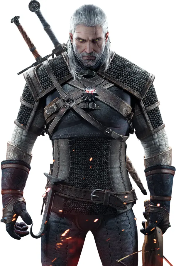 White-haired Warrior in Armor