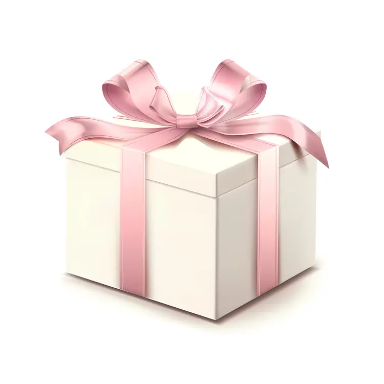 Gift Box with Pink Ribbon