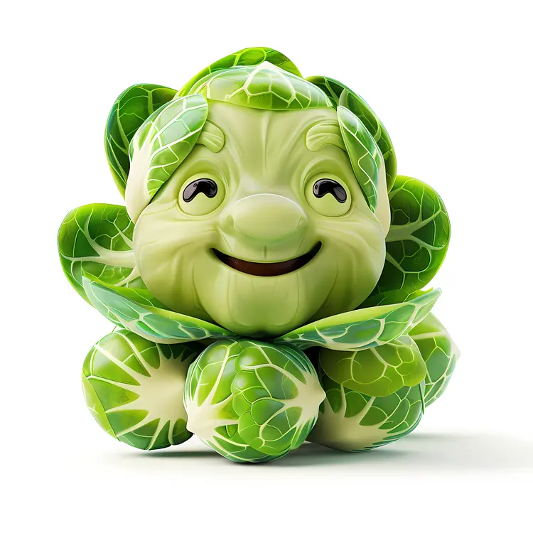 Happy Cabbage Cartoon