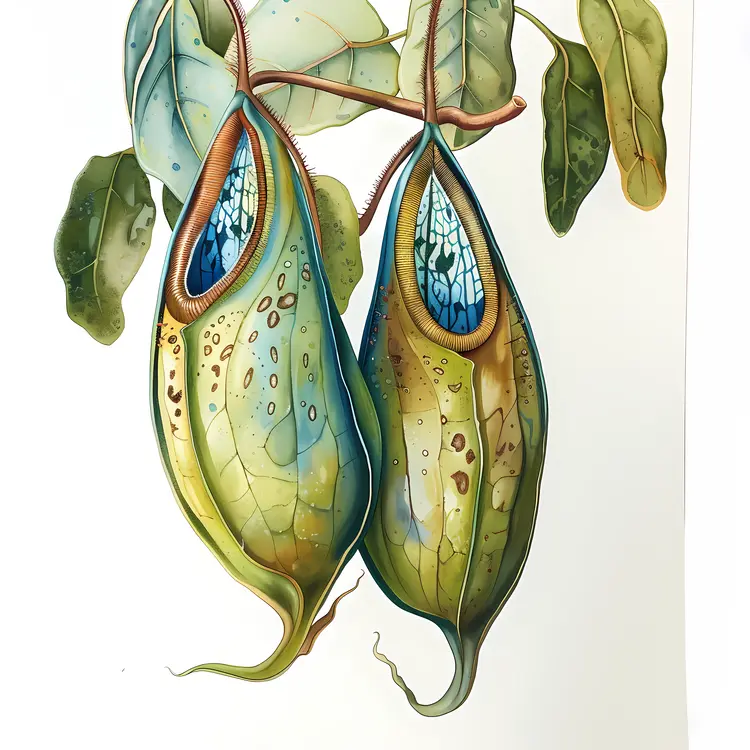 Illustration of Exotic Pitcher Plant
