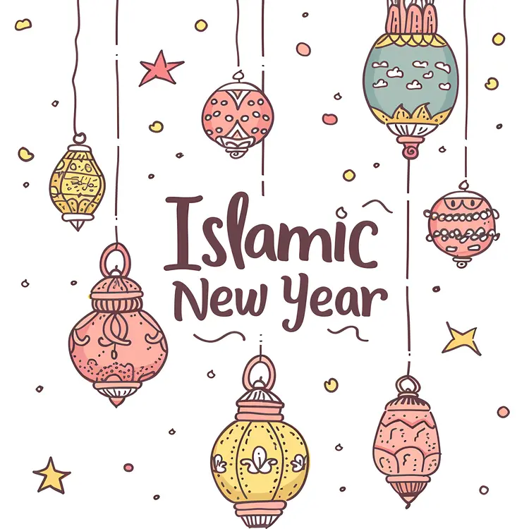 Islamic New Year Celebration with Lanterns