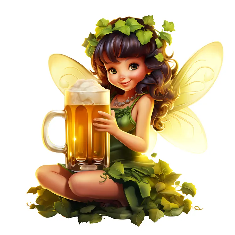 Cute Fairy with Beer Mug
