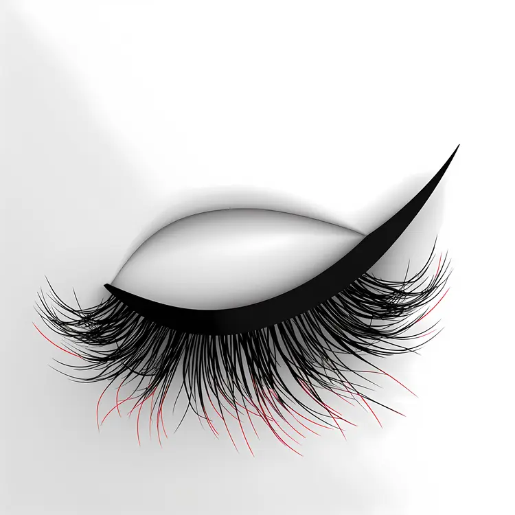Closed Eye with Long Eyelashes